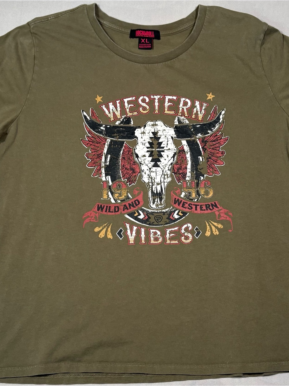 Rock & Roll Denim / Panhandle "Western Vibes" Graphic Tee - Women's XL